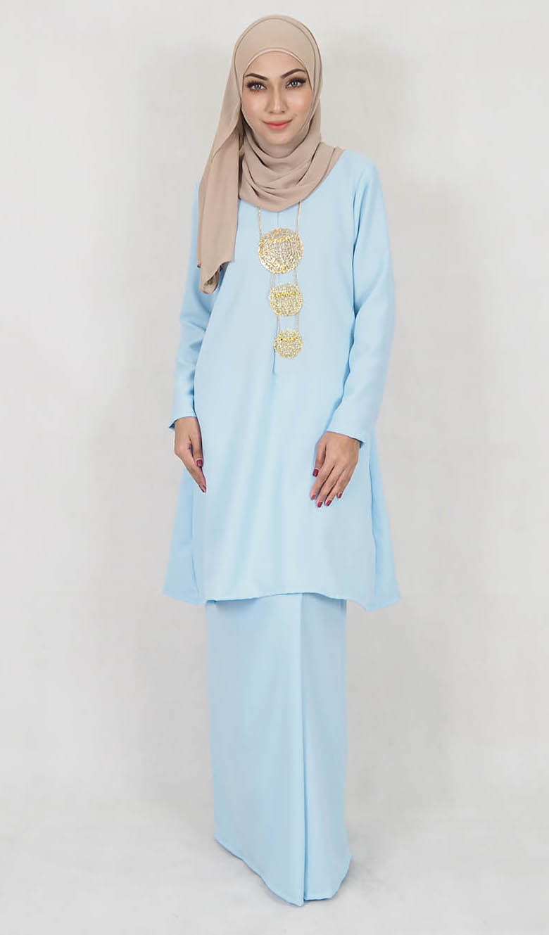 SW5119 Baju Kurung (Breastfeed) Light Blue