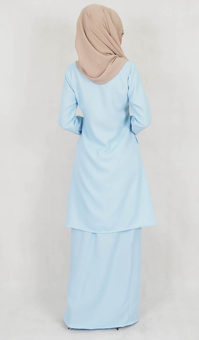 SW5119 Baju Kurung (Breastfeed) Light Blue