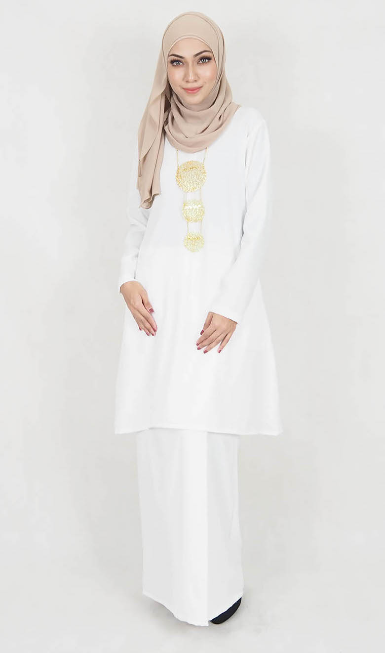 SW5119 Baju Kurung (Breastfeed) White