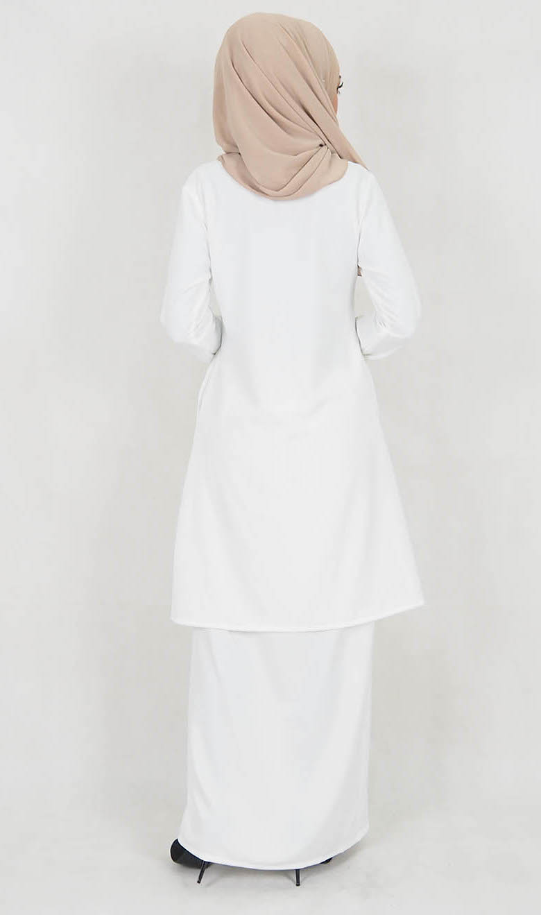 SW5119 Baju Kurung (Breastfeed) White