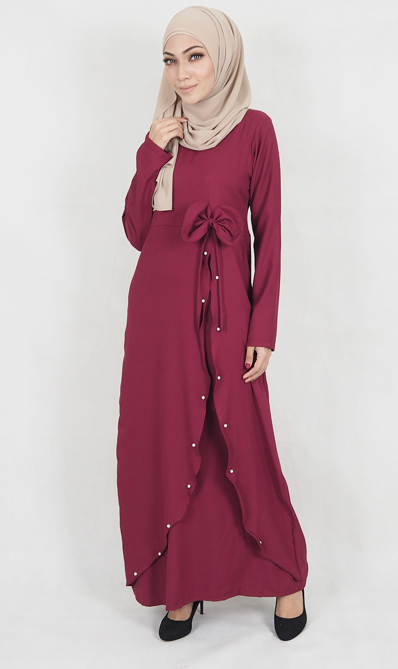 SW5121 Jubah (Breastfeed) Maroon