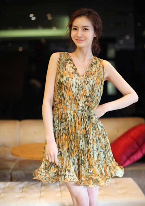 WD21737 Lovely Chiffon Dress As Picture