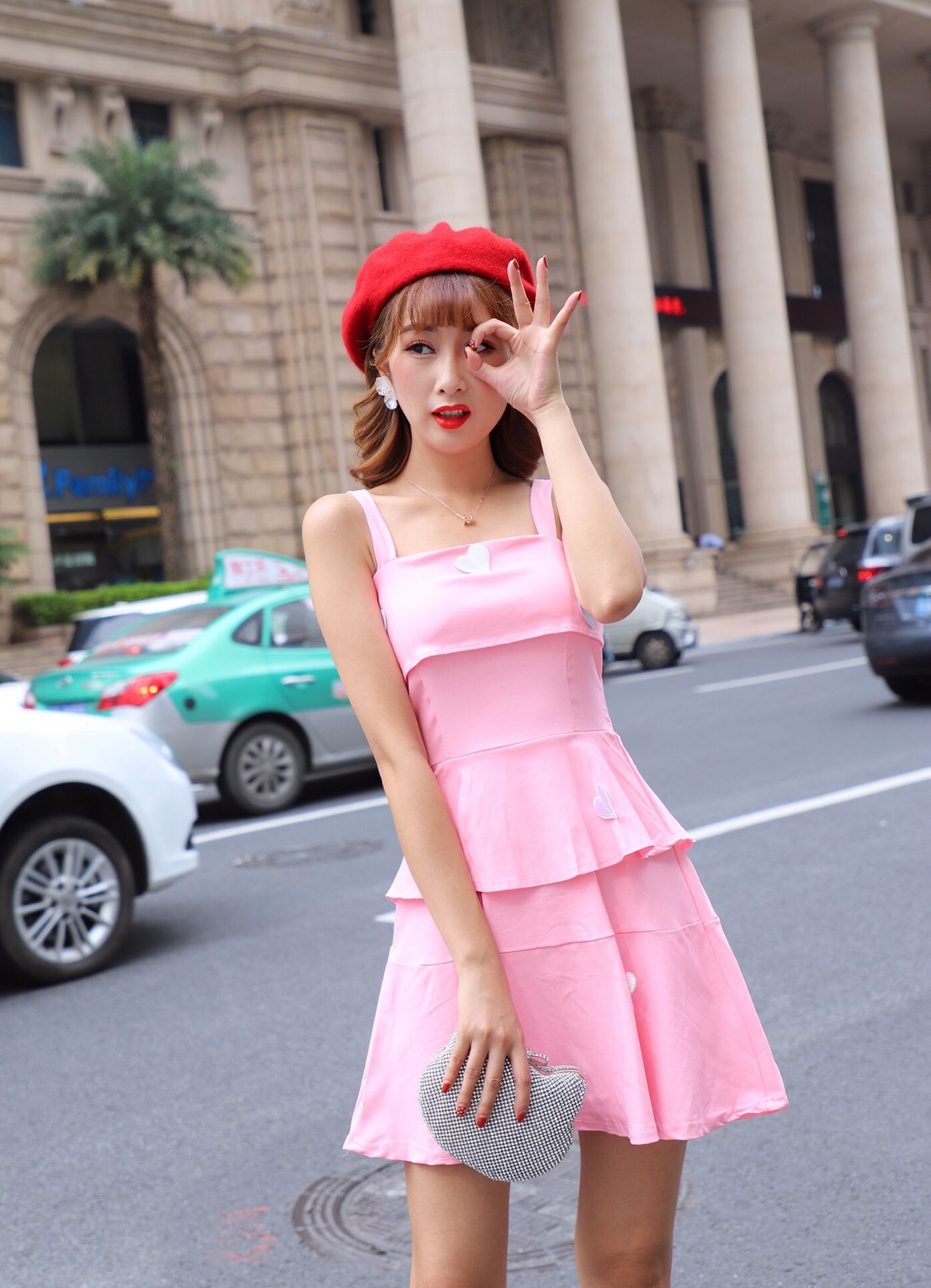 GW2302 Sweet Love Dress Pink