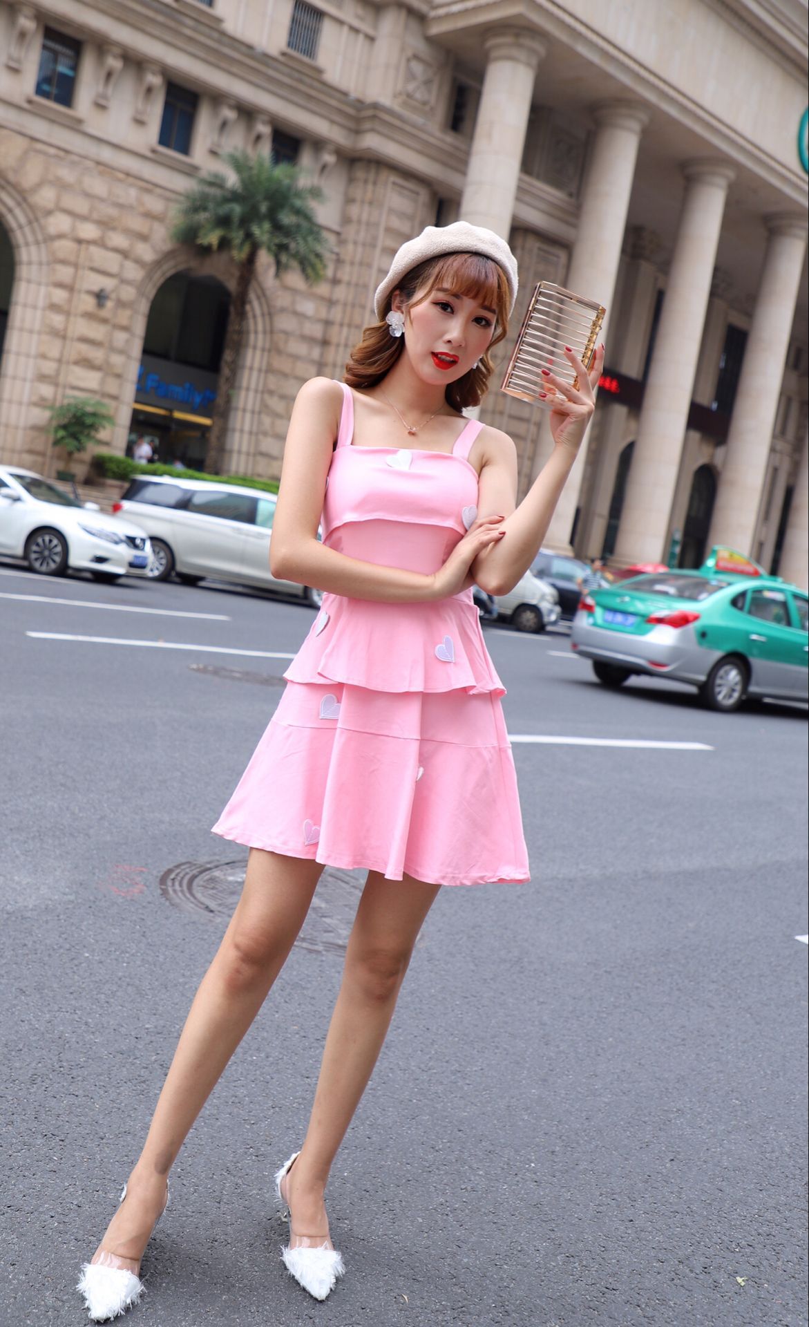 GW2302 Sweet Love Dress Pink