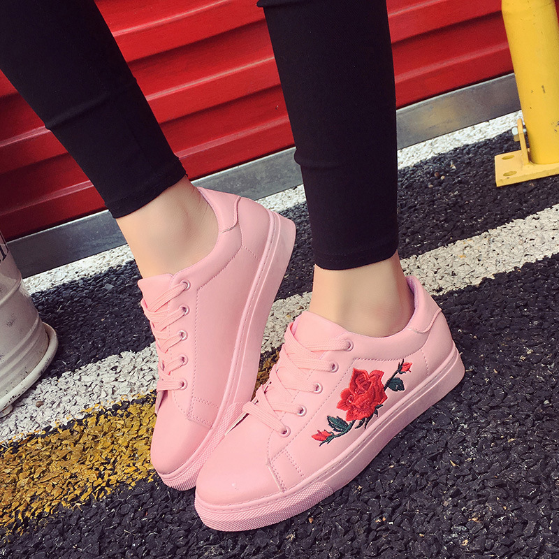 YK012 FLOWER SNEAKERS (FULL PINK)