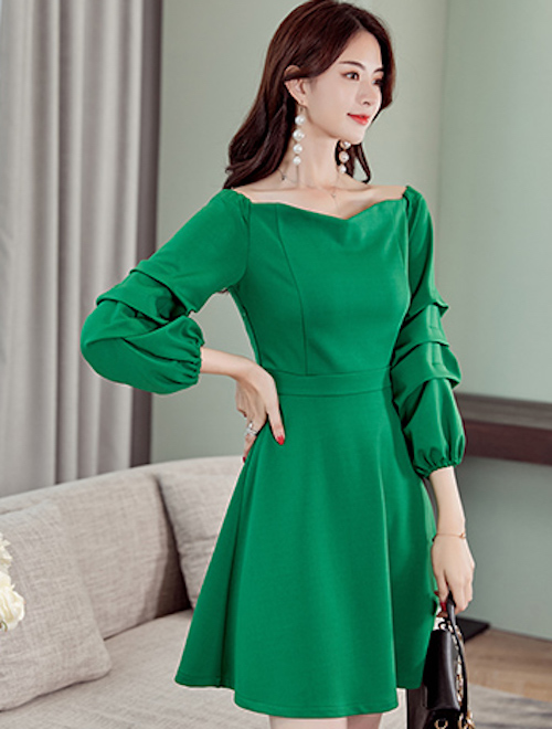 ST-614 Lovely Dress Green