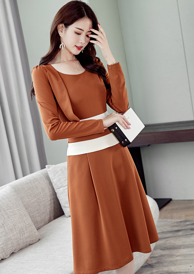 ST-615 Charming Dress Brown