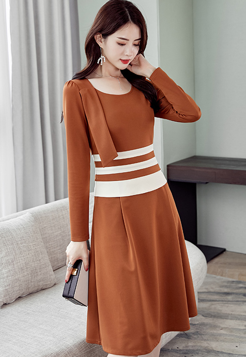 ST-615 Charming Dress Brown