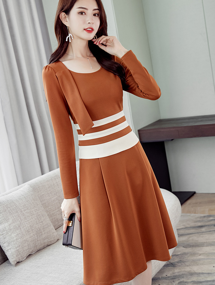 ST-615 Charming Dress Brown