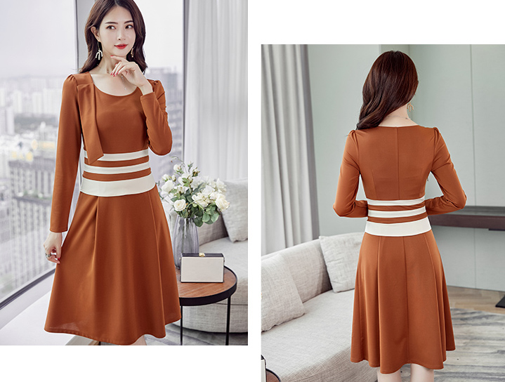 ST-615 Charming Dress Brown