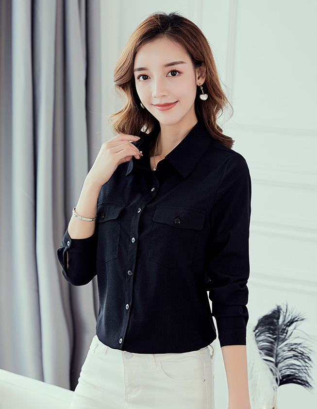 ST-616 Trendy Blouse Black