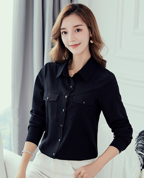 ST-616 Trendy Blouse Black