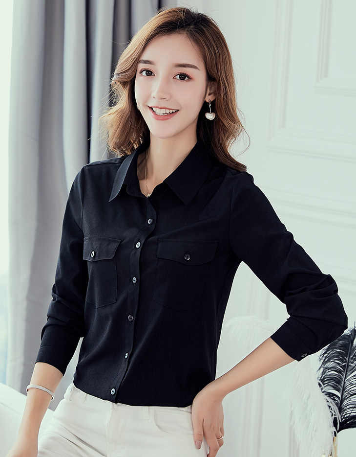 ST-616 Trendy Blouse Black