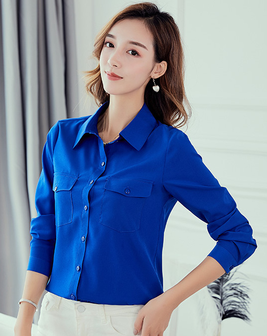 ST-616 Trendy Blouse Blue