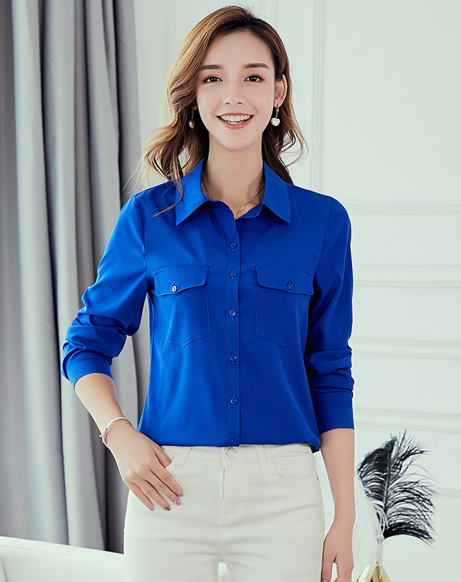 ST-616 Trendy Blouse Blue