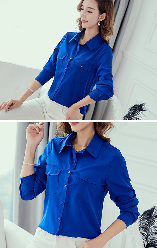 ST-616 Trendy Blouse Blue