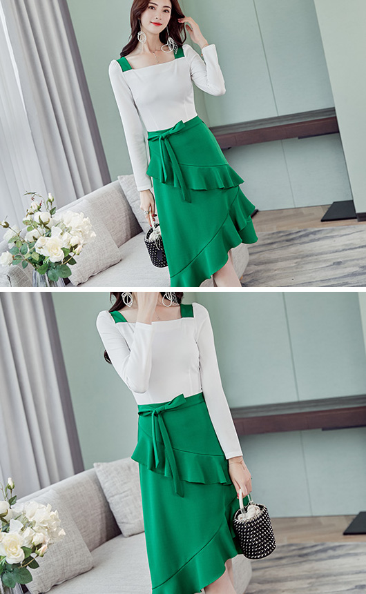 ST-619 Charming Dress Green