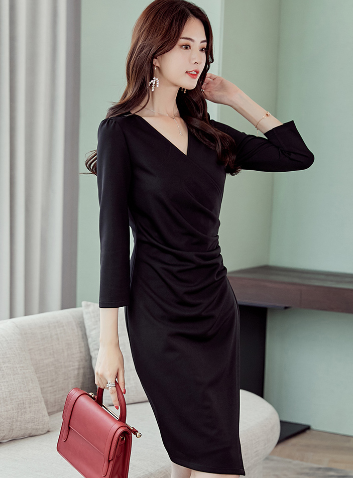 ST-623 Elegant Dress Black