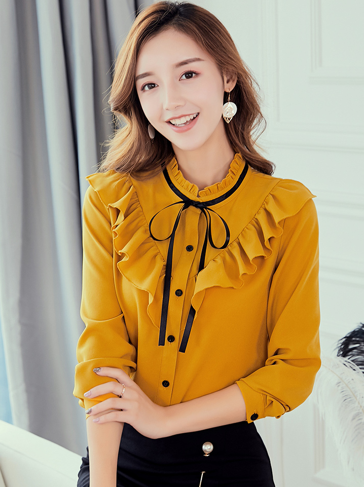 ST-624 Pretty Blouse Mustard