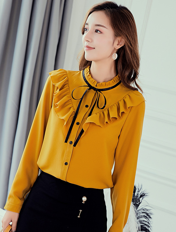 ST-624 Pretty Blouse Mustard