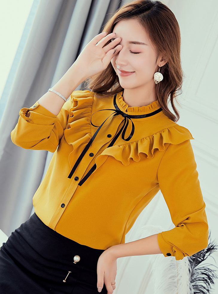 ST-624 Pretty Blouse Mustard