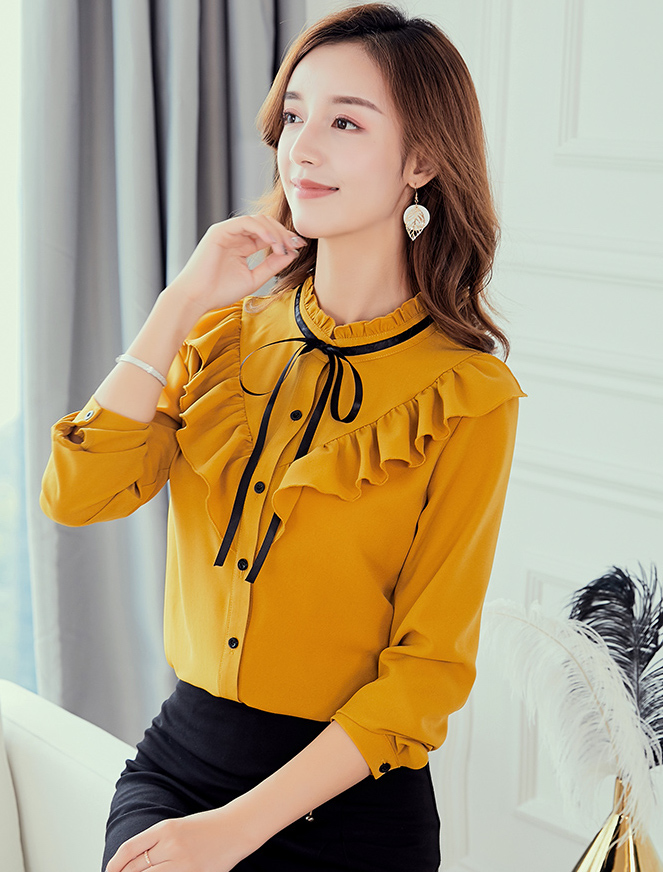 ST-624 Pretty Blouse Mustard