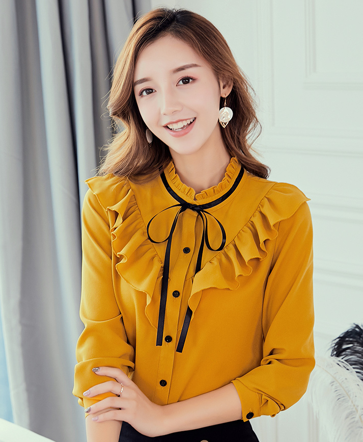 ST-624 Pretty Blouse Mustard
