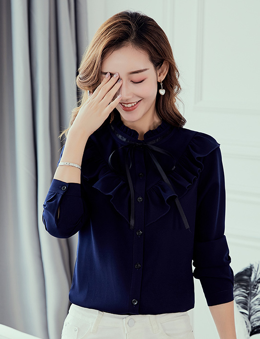 ST-624 Pretty Blouse Navy