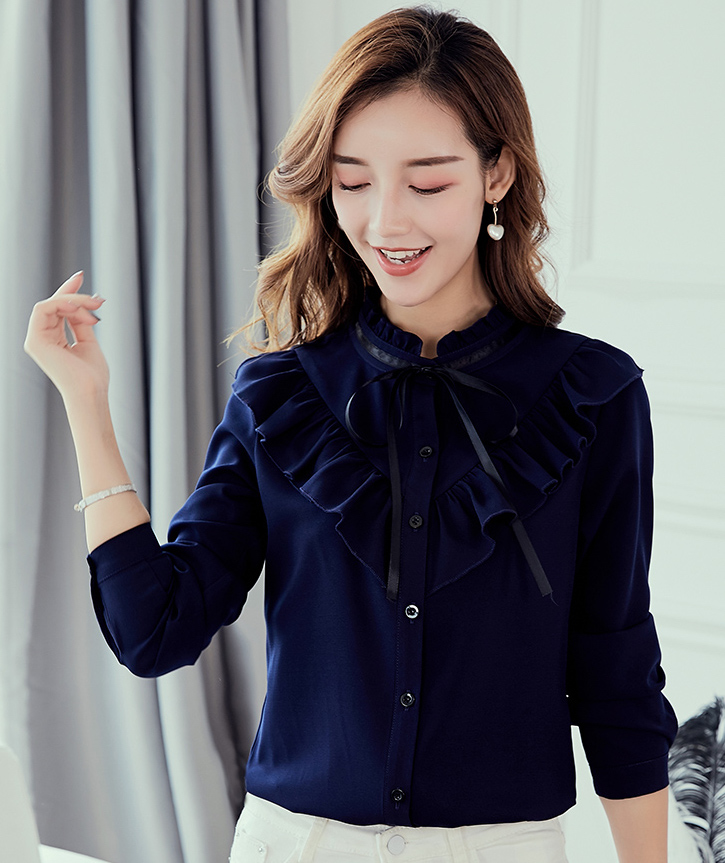 ST-624 Pretty Blouse Navy