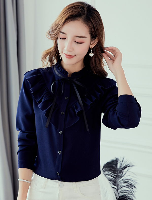 ST-624 Pretty Blouse Navy