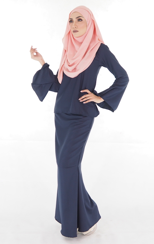 SW4020 Baju Kurung Dark Blue
