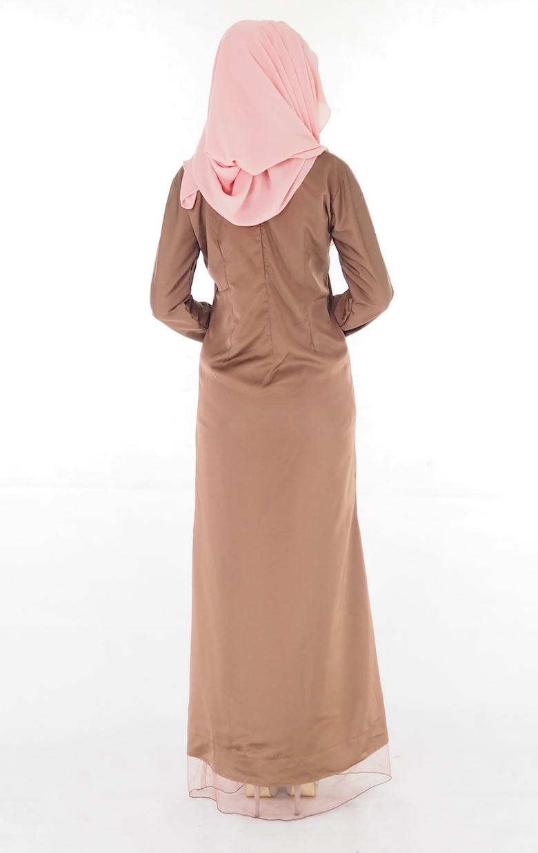 SW4244 Flowers Swarovski Jubah Brown