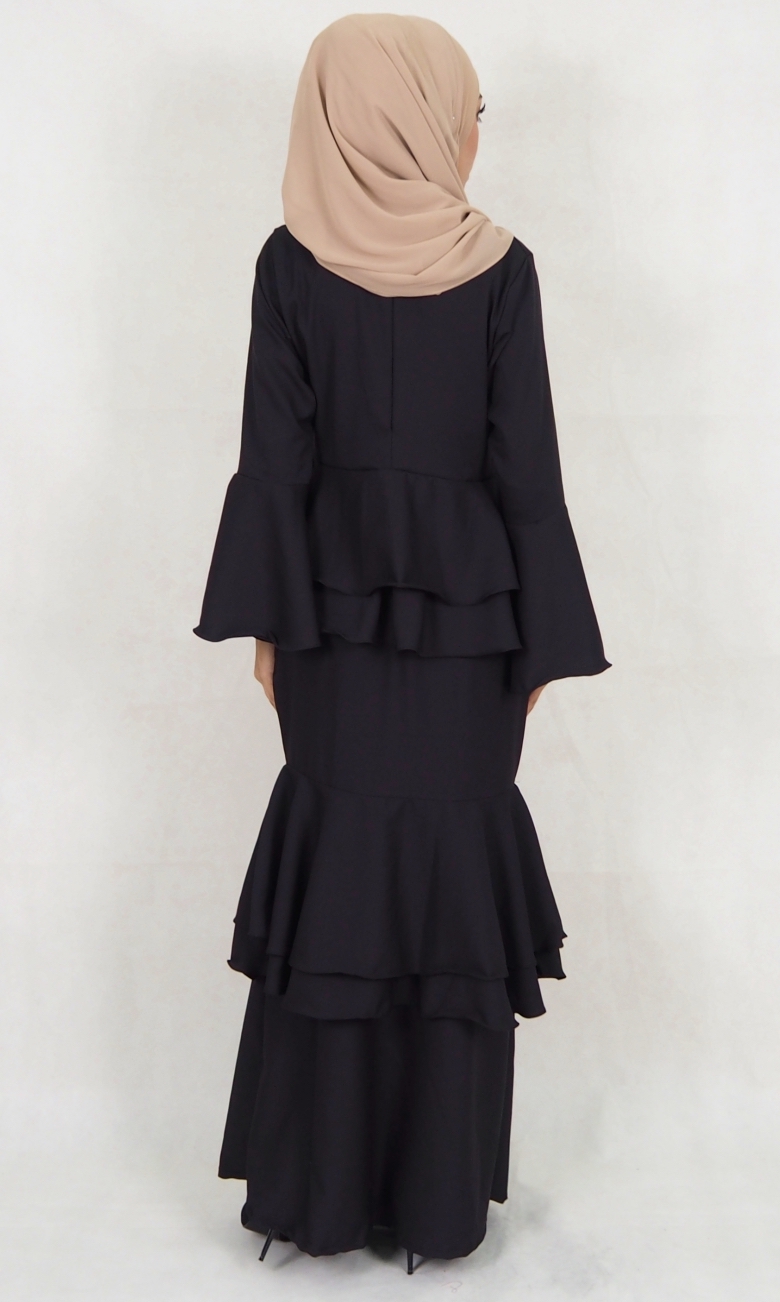 SW5122 Baju Kurung (Breastfeed Plus Size) Black