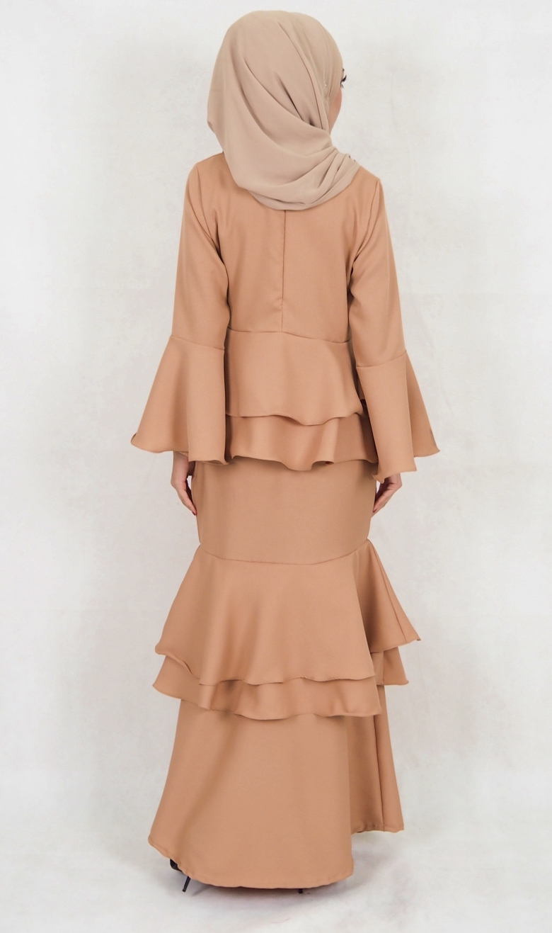 SW5122 Baju Kurung (Breastfeed Plus Size) Dark Brown