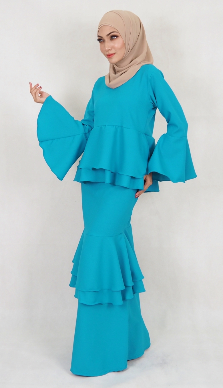 SW5122 Baju Kurung (Breastfeed Plus Size) Dark Green