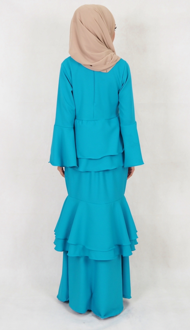 SW5122 Baju Kurung (Breastfeed Plus Size) Dark Green