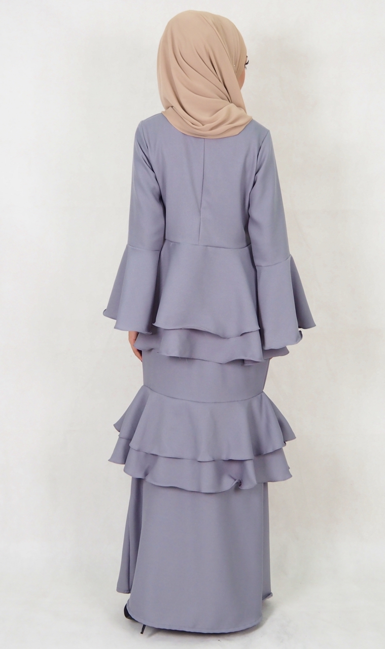 SW5122 Baju Kurung (Breastfeed Plus Size) Grey