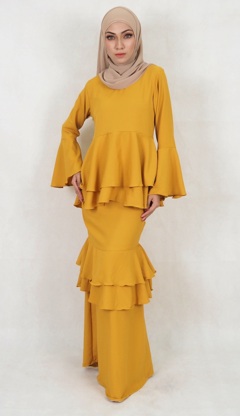 SW5122 Baju Kurung (Breastfeed Plus Size) Mustard