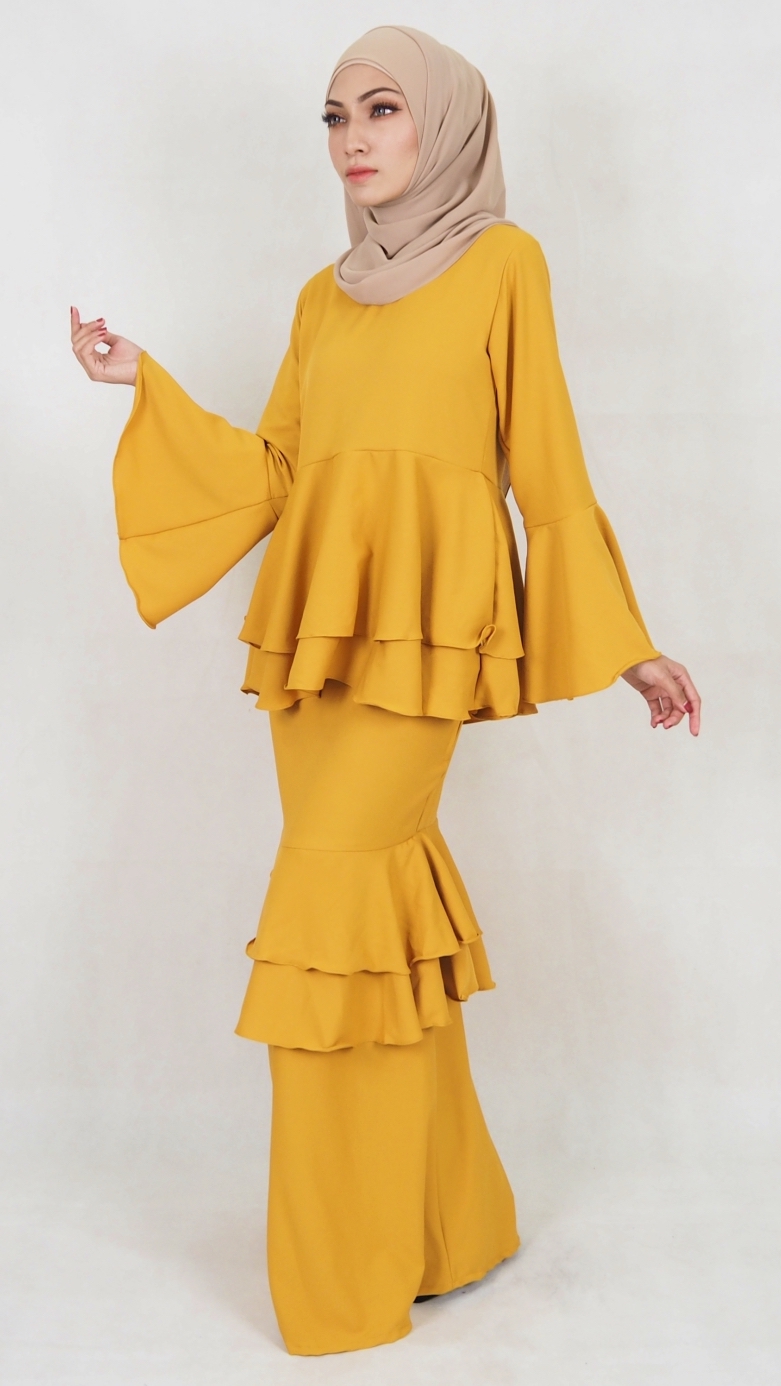 SW5122 Baju Kurung (Breastfeed Plus Size) Mustard