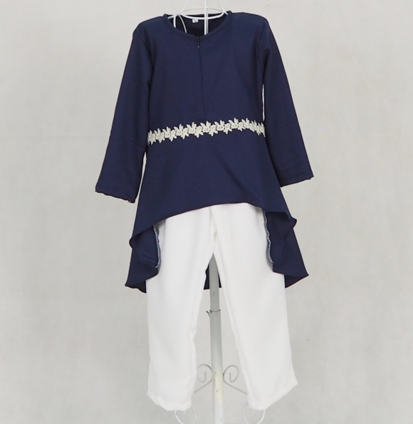SW5123 Kid's Blouse & Pant Navy
