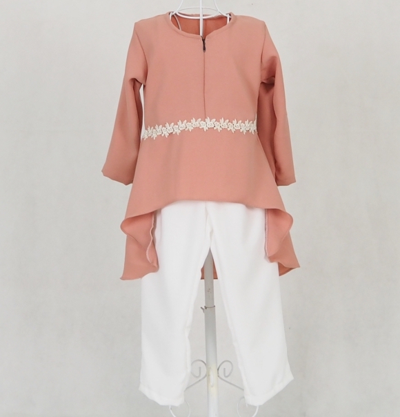SW5123 Kid's Blouse & Pant Peach