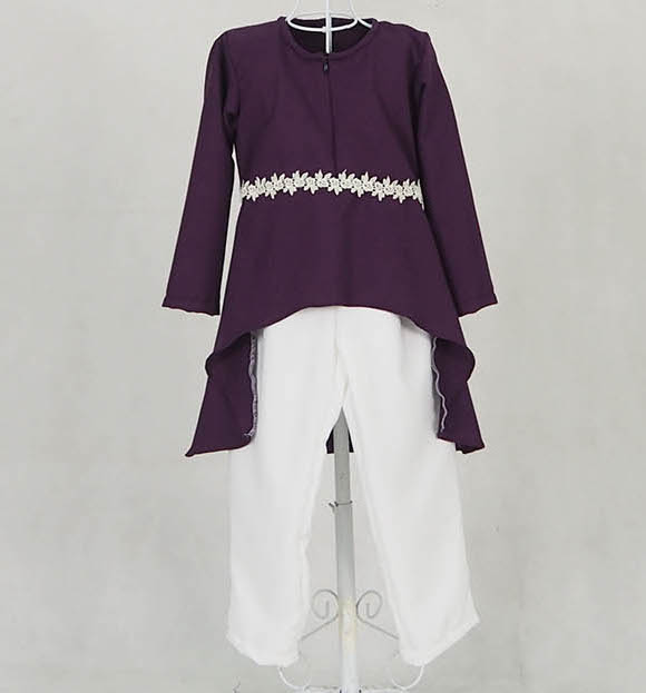 SW5123 Kid's Blouse & Pant Purple