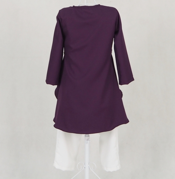 SW5123 Kid's Blouse & Pant Purple