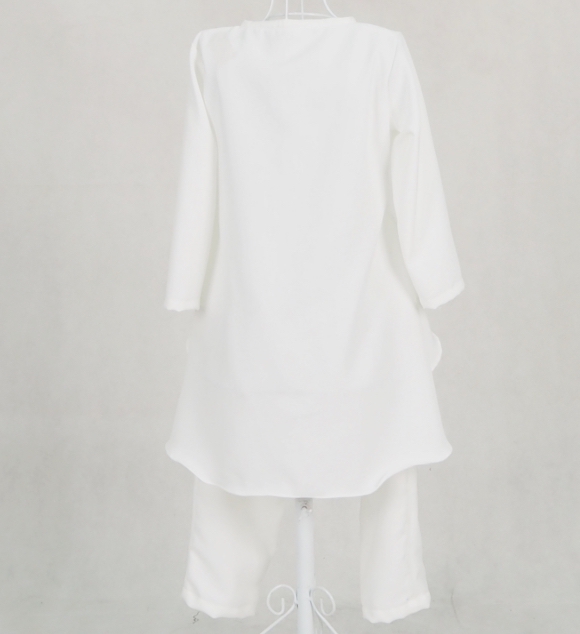 SW5123 Kid's Blouse & Pant White