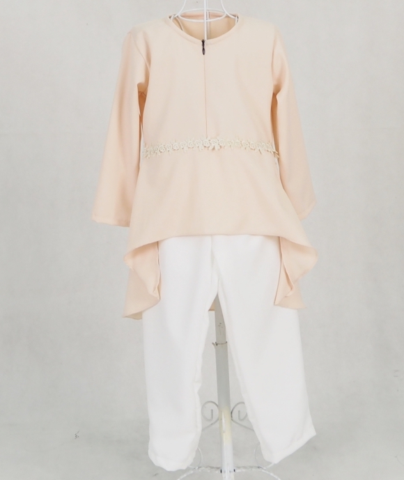 SW5124 Kid's Blouse & Pant Cream