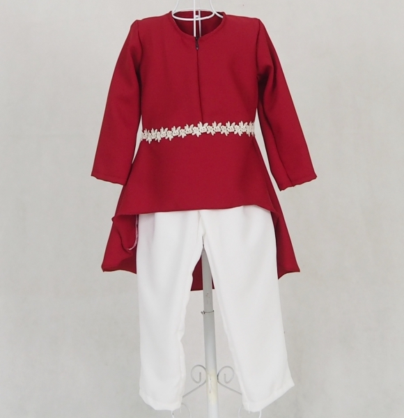 SW5124 Kid's Blouse & Pant Maroon