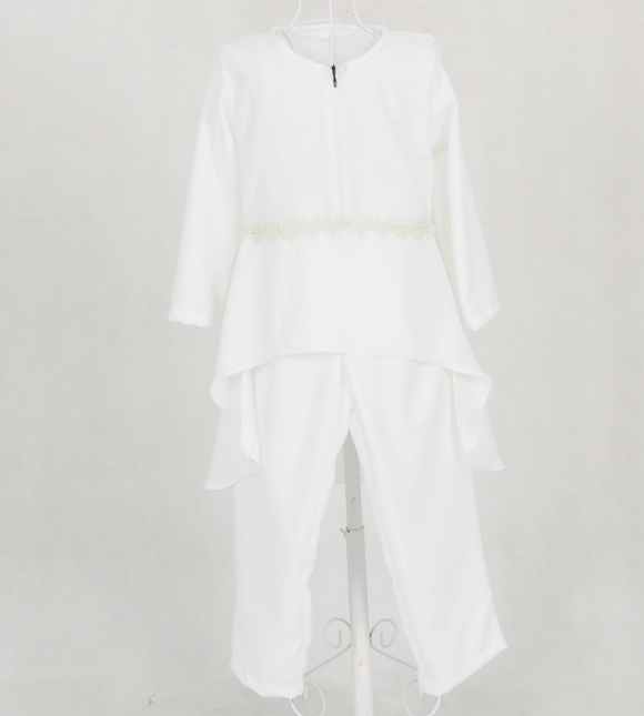 SW5124 Kid's Blouse & Pant White