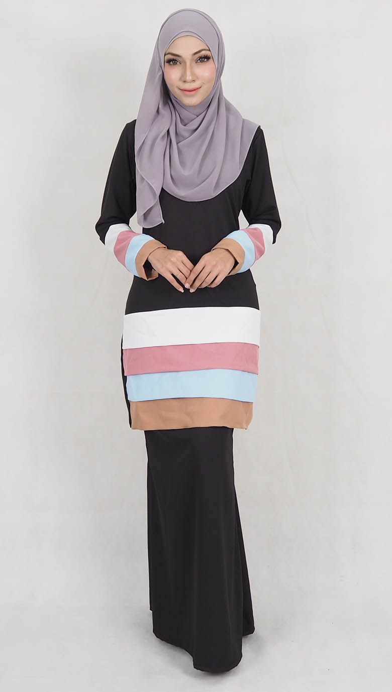 SW5127 Trendy Baju Kurung Black