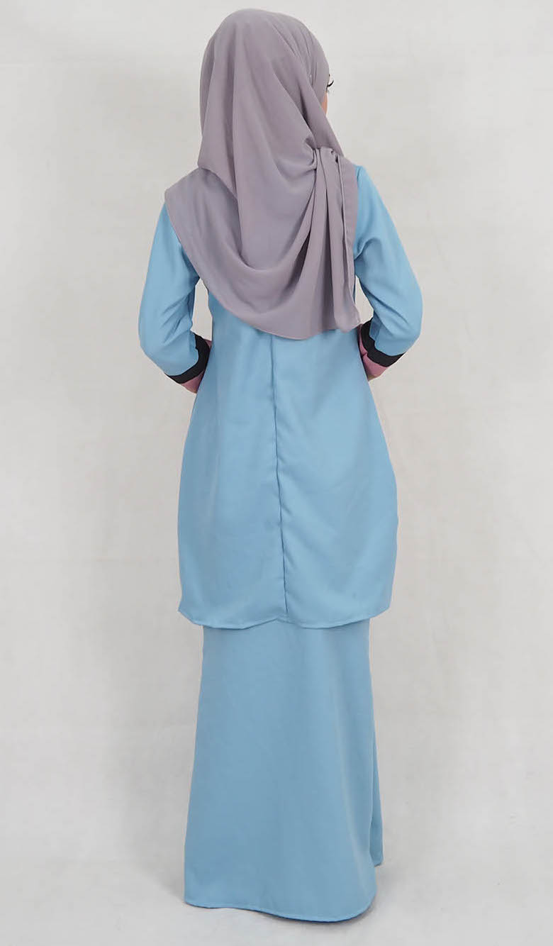 SW5127 Trendy Baju Kurung Blue