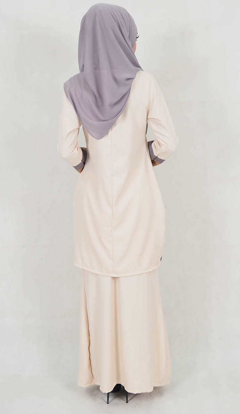 SW5127 Trendy Baju Kurung Cream